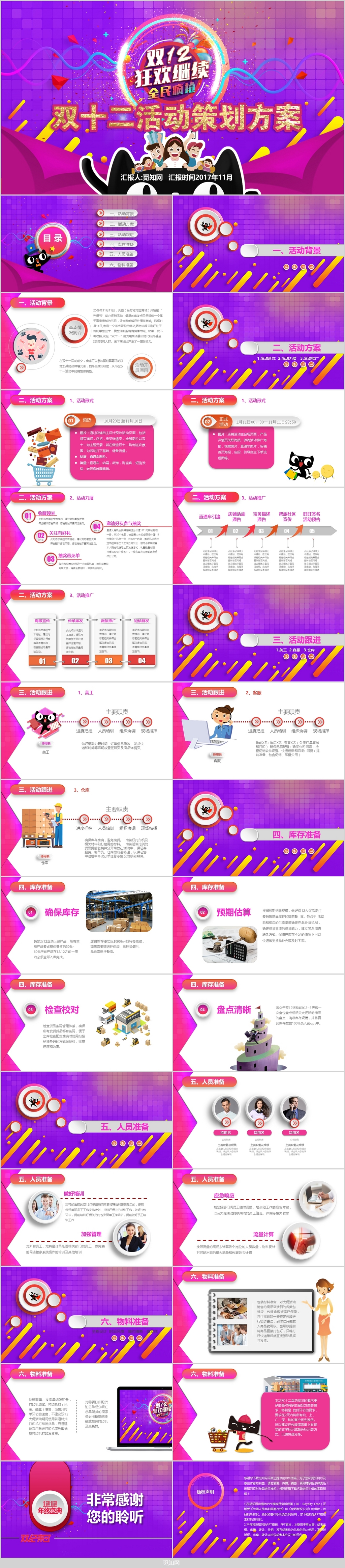 淘宝电商营销双十二购物节活动策划PPT模板